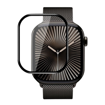 Blueo High Molecule Skyddsfodral för Apple Watch 10 46mm Series, Härdat Glas, Svart