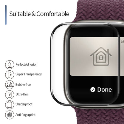 Blueo High Molecule Skyddsfolie för Apple Watch 8 / 7 41mm-serien, Härdat glas, Svart