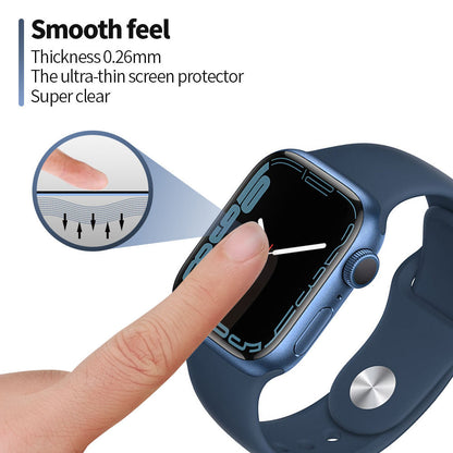 Blueo High Molecule Skyddsfolie för Apple Watch 8 / 7 41mm-serien, Härdat glas, Svart