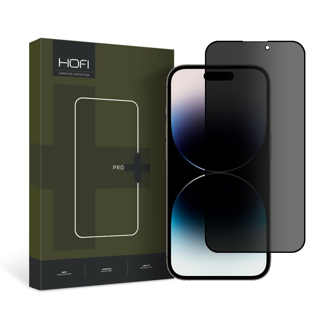 Integritetsskärmskydd HOFI PRO+ för Apple iPhone 14 Pro, Härdat glas, Fullt lim