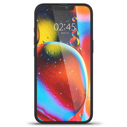 Skärmskydd Spigen GlastR Slim för Apple iPhone 17e / 16e / 14 / 13 Pro, Härdat Glas, Full Lim, Svart AGL03392
