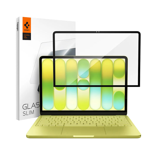 Skärmskyddsfodral Spigen GlastR Slim för Apple MacBook Neo 13 tum, Härdat glas, Svart AGL11669