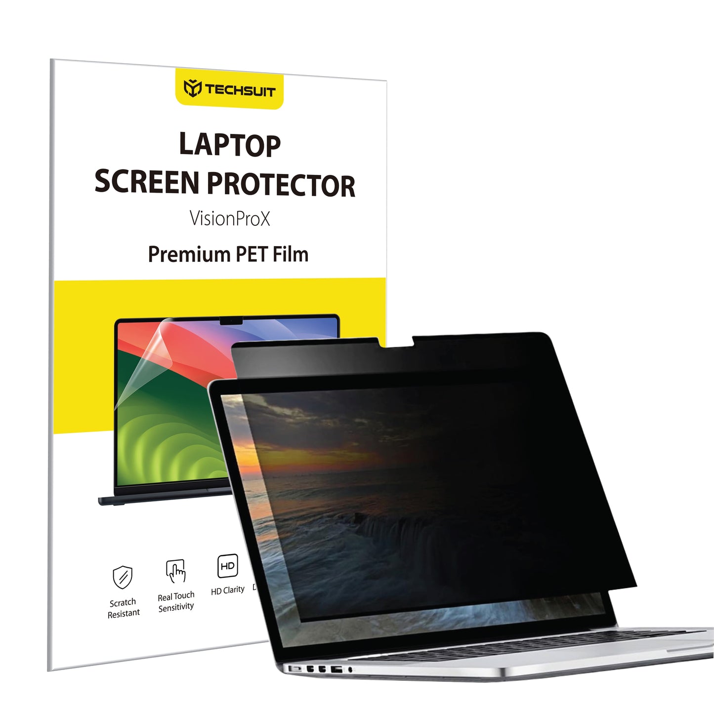 Skärmskydd Privacy Techsuit VisionProX Magnetic för Apple MacBook Pro 14 tum (2024), Plast