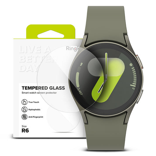 Ringke R6 Protective Film for Samsung Galaxy Watch7 44mm, Set of 4 Pieces, Tempered Glass