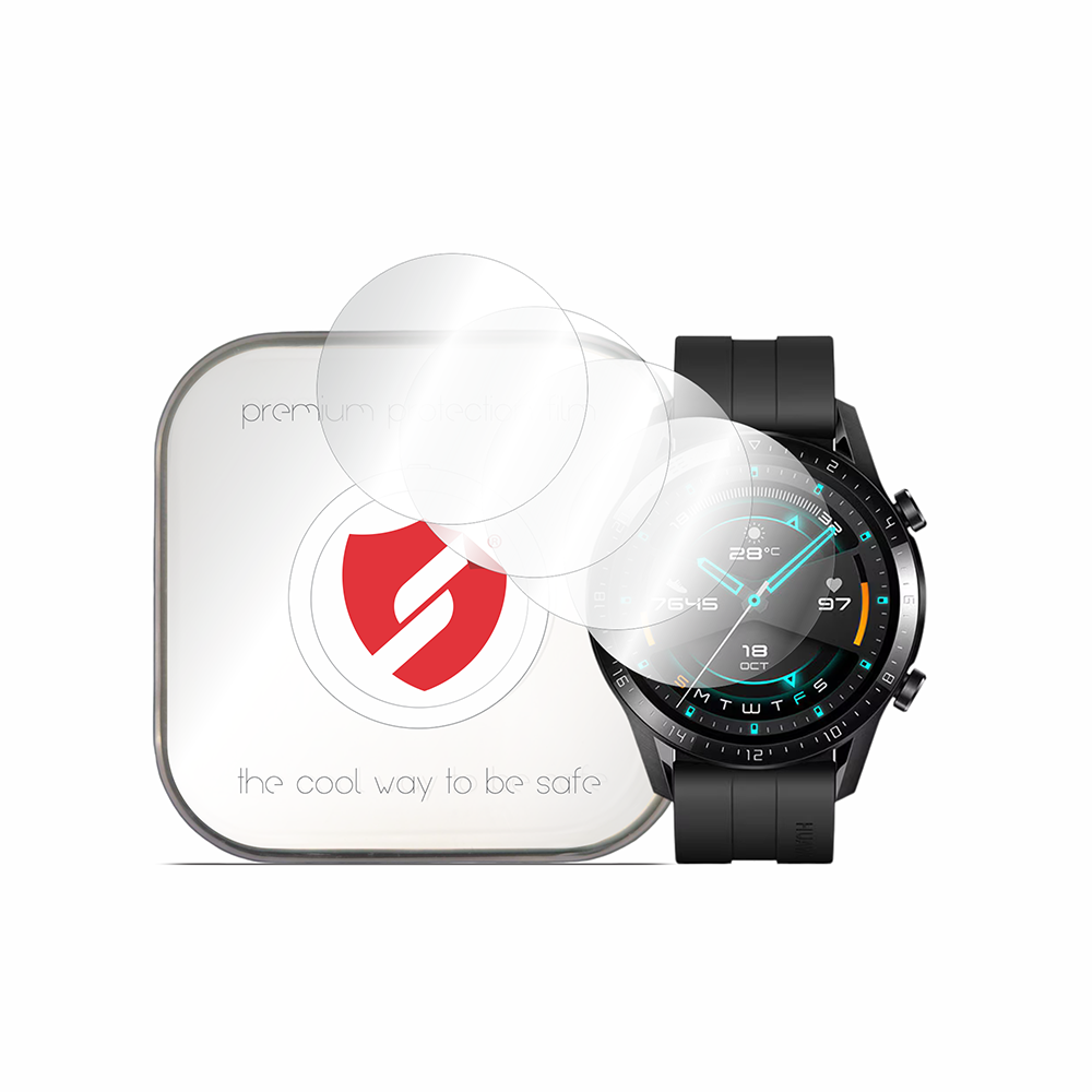 Smart Protection Premium Classic skyddsfolie för Huawei Watch GT 2 46mm, Set om 4 stycken, Plast