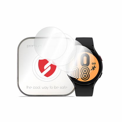 Smart Protection Premium Classic skyddsfodral för Samsung Galaxy Watch4 44mm, Set med 4 stycken, Plast