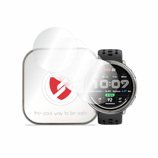 Smart Protection Premium Classic skyddsfilm för Amazfit Active 2 (rund), set om 4 stycken, plast