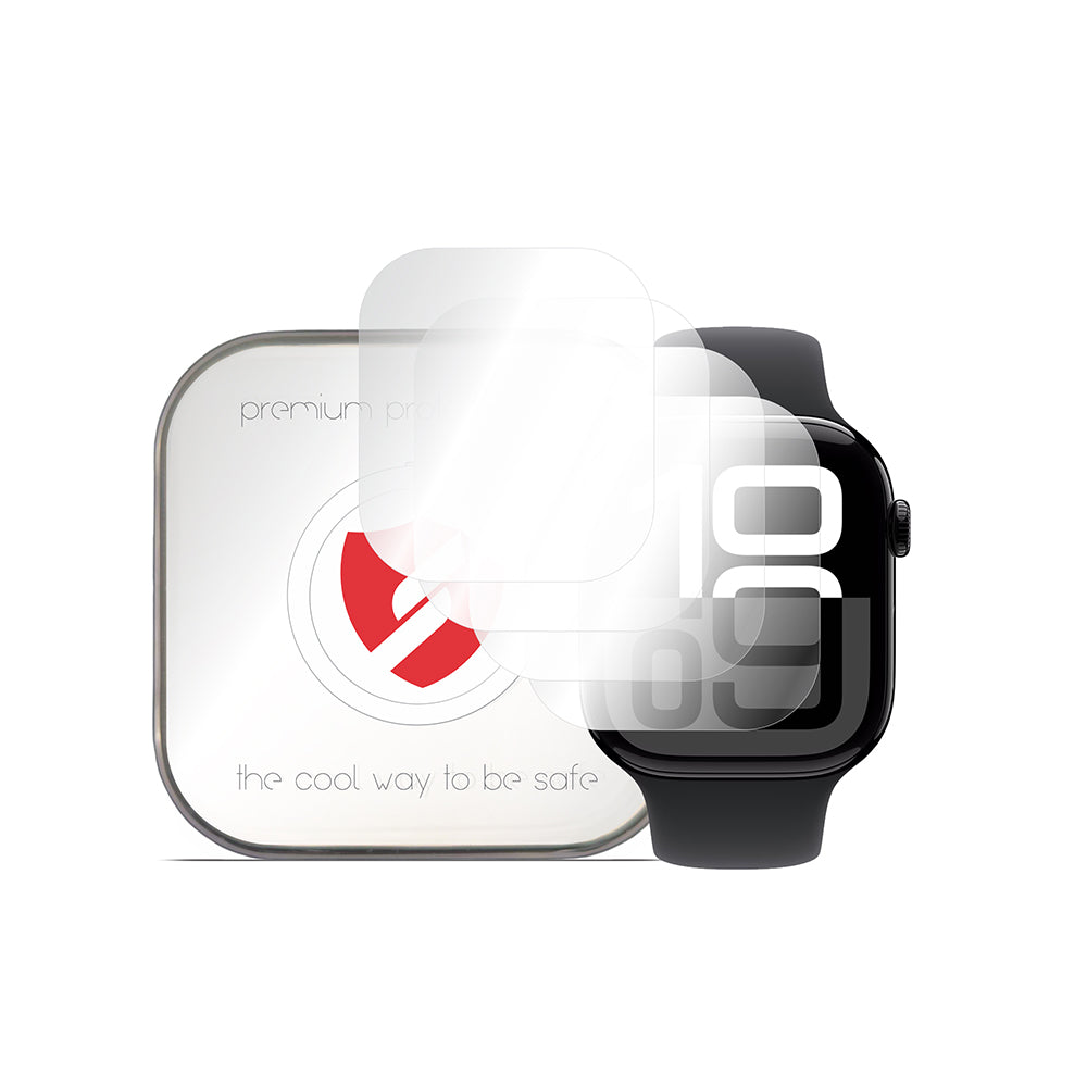 Smart Protection Premium Classic skyddsfodral för Apple Watch 10 46mm Series, Set med 4 stycken, Plast