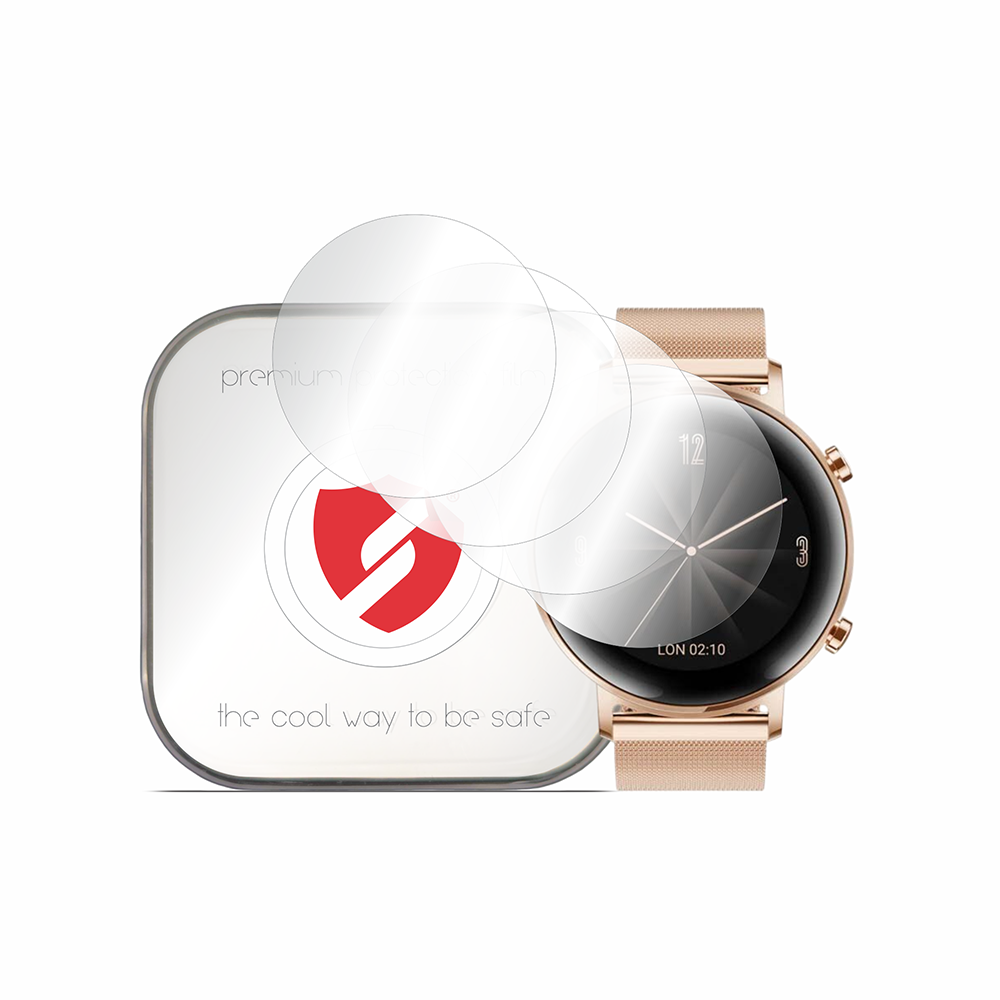 Smart Protection Premium Classic skyddsfilm för Huawei Watch GT 2 42mm, set om 4 stycken, plast