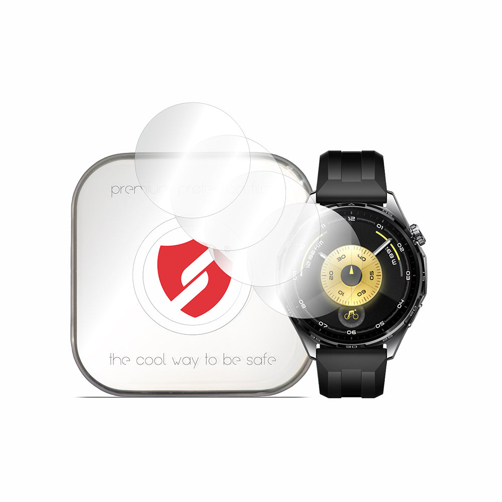 Smart Protection Premium Classic skyddsfolie för Huawei Watch GT 6 46mm, Set om 4 stycken, Plast