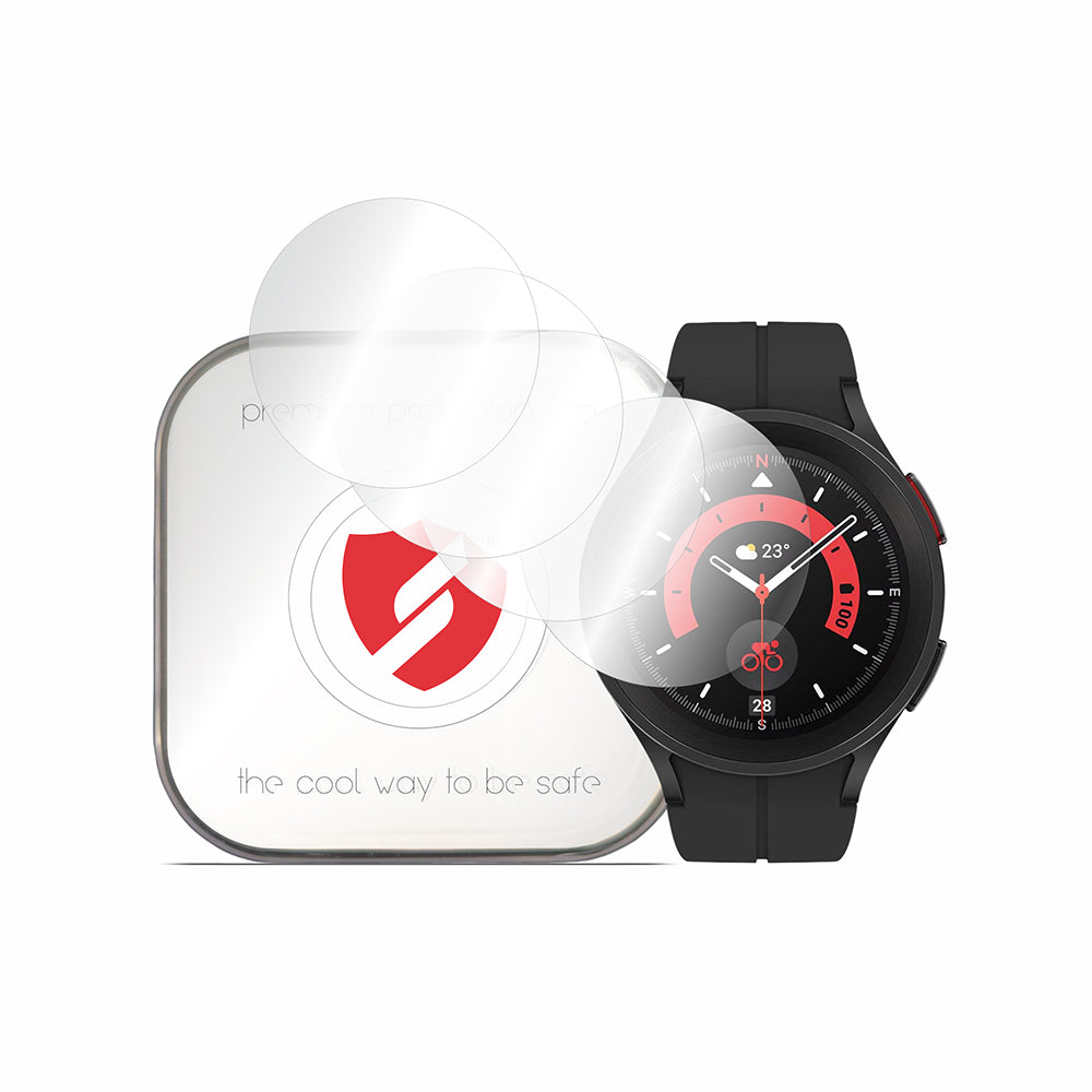 Smart Protection Premium Classic skyddsfodral för Samsung Galaxy Watch5 Pro 45mm, Set om 4 stycken, Plast