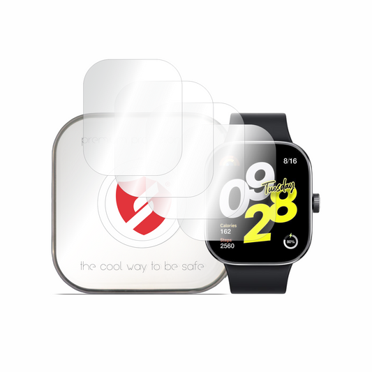 Smart Protection Premium Classic skyddsfilm för Xiaomi Redmi Watch 4, Set om 4 stycken, Plast