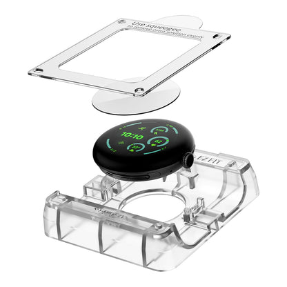 Spigen Elite Shield EZ FIT skyddsfilm för Google Pixel Watch 41mm-serien, set om 2 stycken, härdat glas, transparent AFL08524