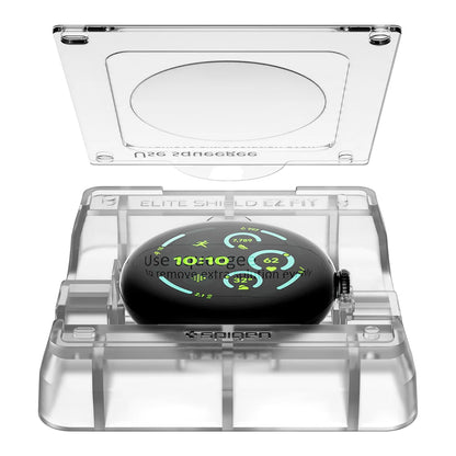 Spigen Elite Shield EZ FIT skyddsfilm för Google Pixel Watch 41mm-serien, set om 2 stycken, härdat glas, transparent AFL08524
