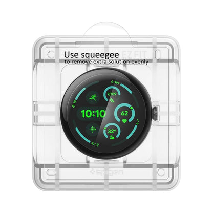 Spigen Elite Shield EZ FIT skyddsfolie för Google Pixel Watch 45mm-serien, set om 2 stycken, härdat glas, transparent AFL08525