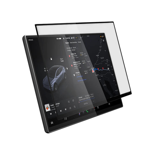 Spigen GlastR EZ FIT skyddsfilm för Tesla Y 2026 Premium / Performance navigering, härdat glas AGL10820