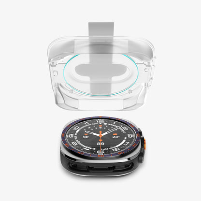 Spigen GlastR EZ FIT skyddsfilm för Samsung Galaxy Watch Ultra2, härdat glas, set med 2 stycken AGL11758