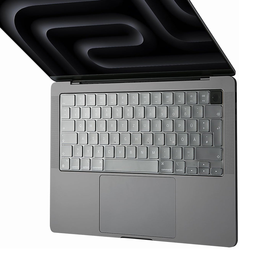Tangentbordsfodral Techsuit PureTypeX för Apple MacBook Pro 14 / Air 13 / Air 15-serien, Transparent