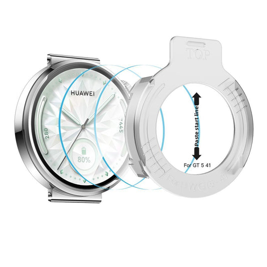 Skyddsfilm Tech-Protect Easy Set+ för Huawei Watch GT 5 41mm, Set med 2 stycken, Härdat glas