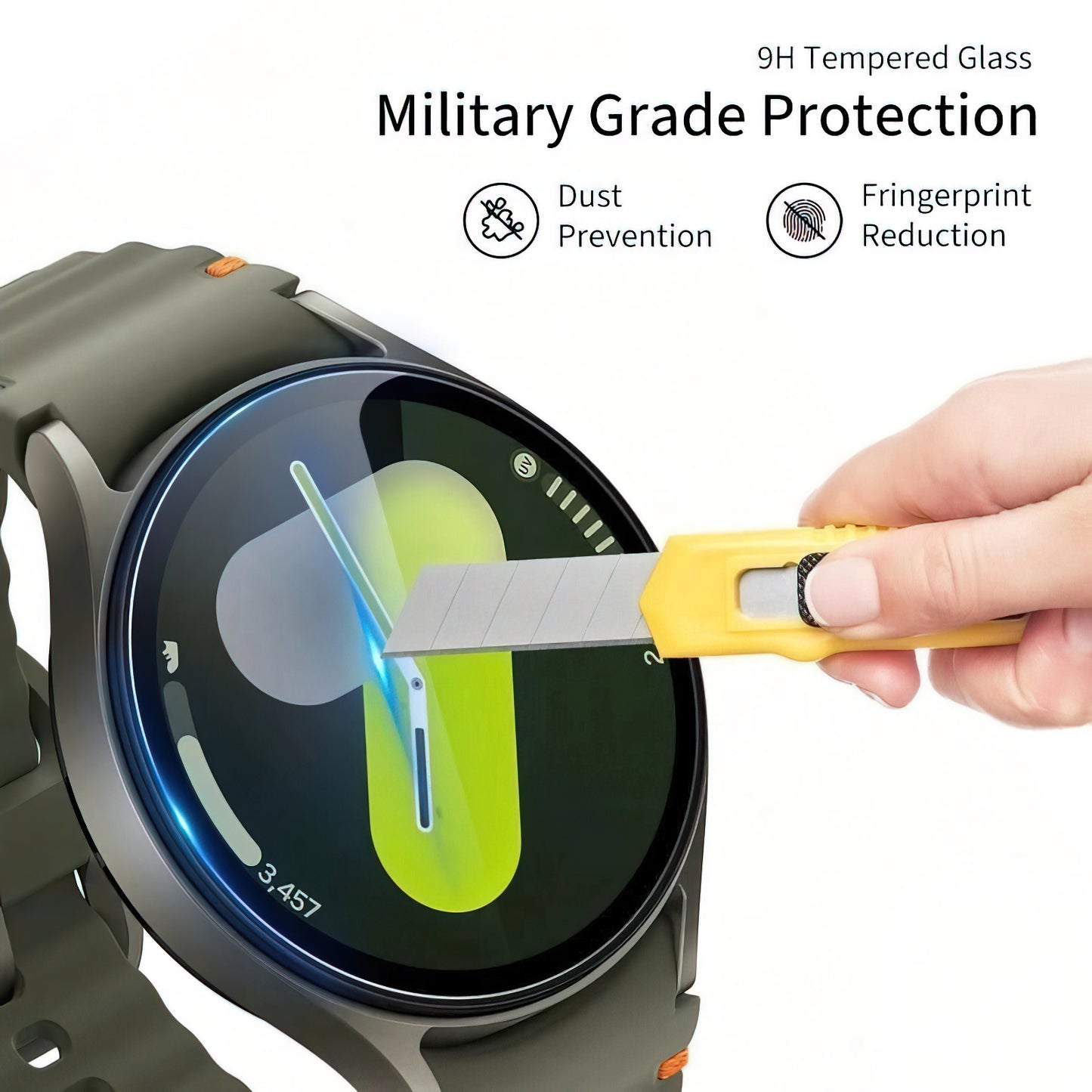 Tech-Protect Fit+ skyddsfilm för Huawei Watch GT 6 46mm, Set om 2 stycken, Härdat glas