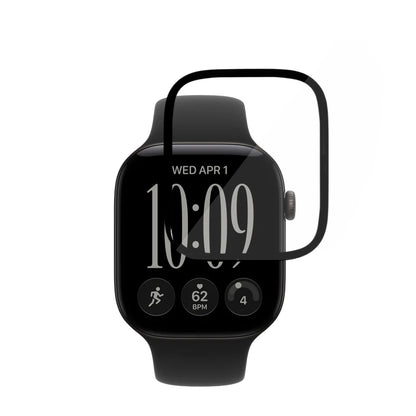 Techsuit Nano Flex skyddsfilm för Apple Watch Series 12 46mm, Set om 2 stycken, Plast, Svart