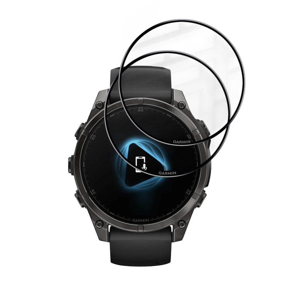 Skyddsfilm Techsuit Nano Flex för Garmin Fenix 8 Pro 47mm / 8 47mm, Set med 2 stycken, Plast, Svart