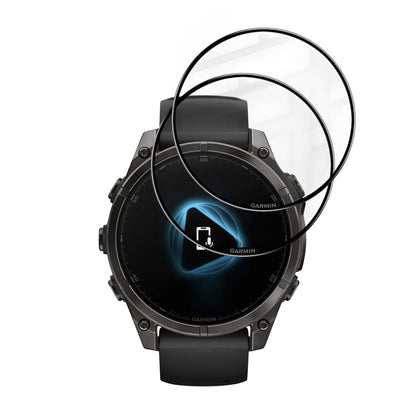 Skyddsfilm Techsuit Nano Flex för Garmin Fenix 8 Pro 47mm / 8 47mm, Set med 2 stycken, Plast, Svart