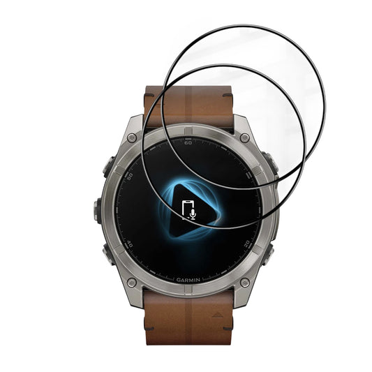 Techsuit Nano Flex Protection Film for Garmin Fenix 8 Pro 51mm / 8 51mm, Set of 2 pieces, Plastic, Black
