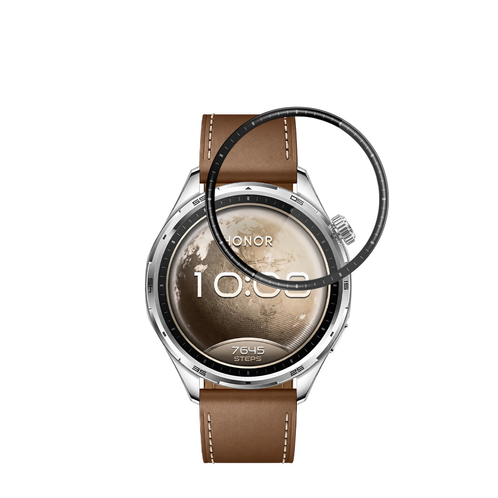Techsuit Nano Flex Skyddsfodral för Honor Watch 6, Plast, Set om 2 stycken, Svart