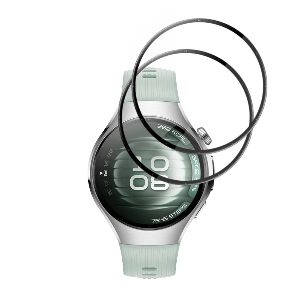 Skyddsfilm Techsuit Nano Flex för Huawei Watch 5 42mm, Set med 2 stycken, Plast, Svart