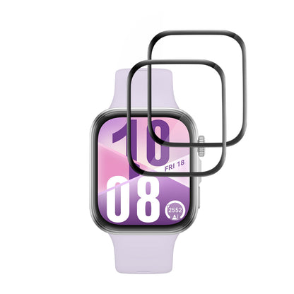 Skyddsfilm Techsuit Nano Flex för Huawei Watch Fit 4, Set med 2 stycken, Plast, Svart