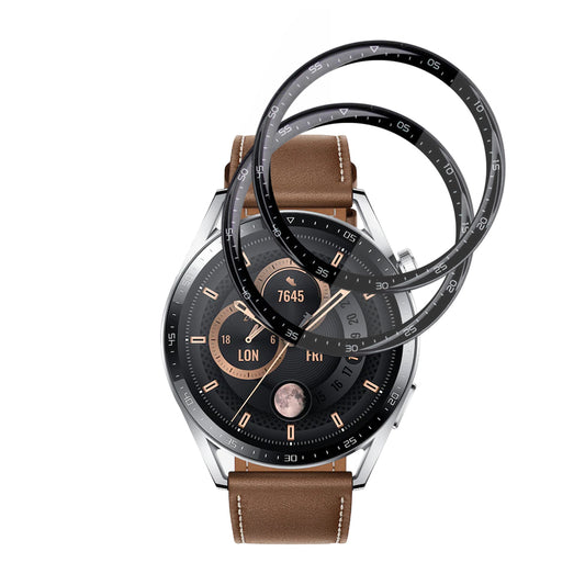 Skyddsfilm Techsuit Nano Flex för Huawei Watch GT 3 46mm, Set med 2 stycken, Plast, Svart