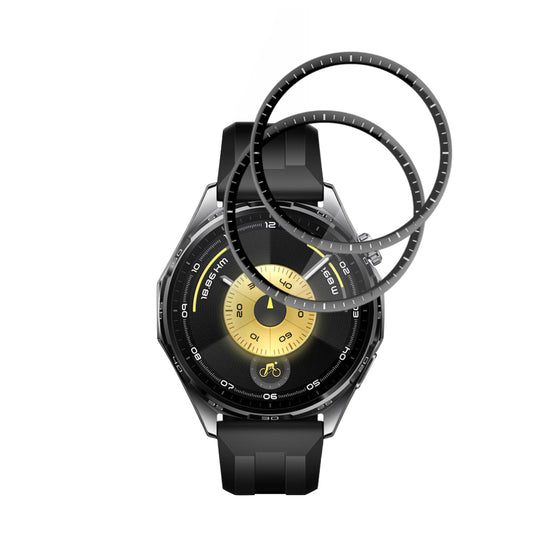 Skyddsfilm Techsuit Nano Flex för Huawei Watch GT 6 46mm, Set med 2 stycken, Plast, Svart