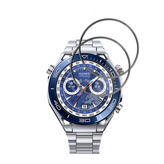 Skyddsfilm Techsuit Nano Flex för Huawei Watch Ultimate 2 / Ultimate, Set med 2 stycken, Plast, Svart