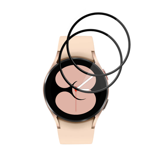 Skyddsfilm Techsuit Nano Flex för Samsung Galaxy Watch4 40mm, Set med 2 stycken, Plast, Svart
