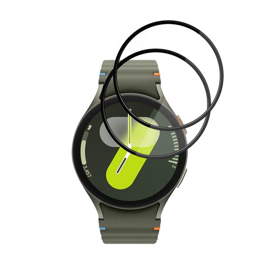 Skyddsfilm Techsuit Nano Flex för Samsung Galaxy Watch7 44mm, Set med 2 stycken, Plast, Svart