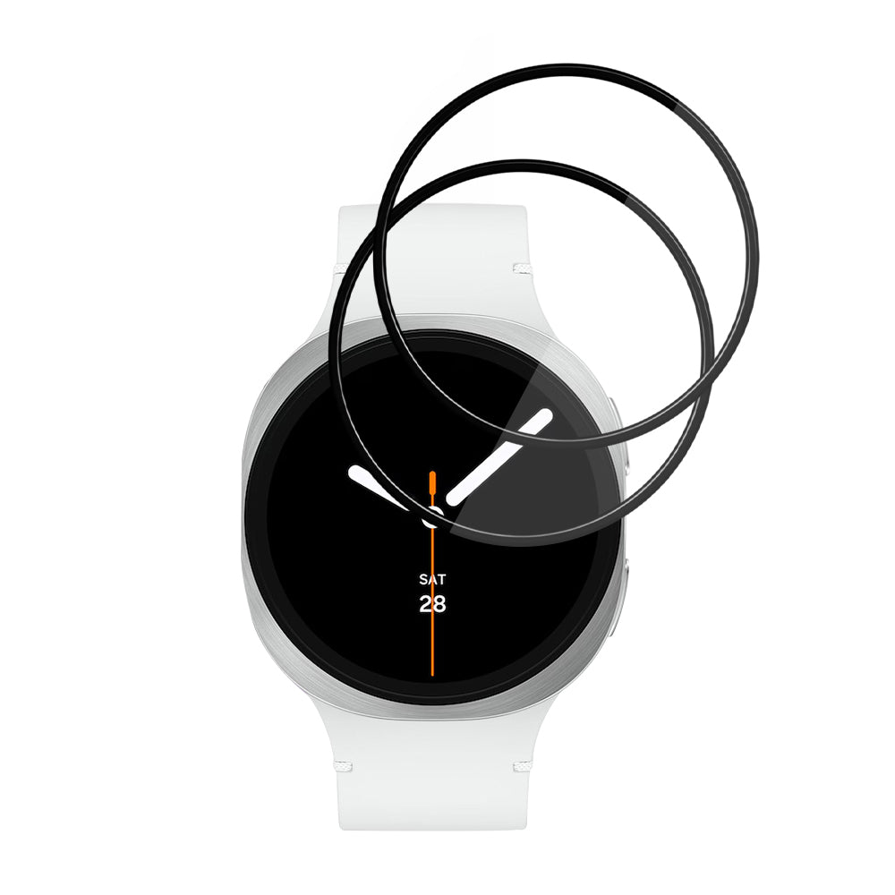 Techsuit Nano Flex Protection Film for Samsung Galaxy Watch8 44mm, Set of 2 pieces, Plastic, Black