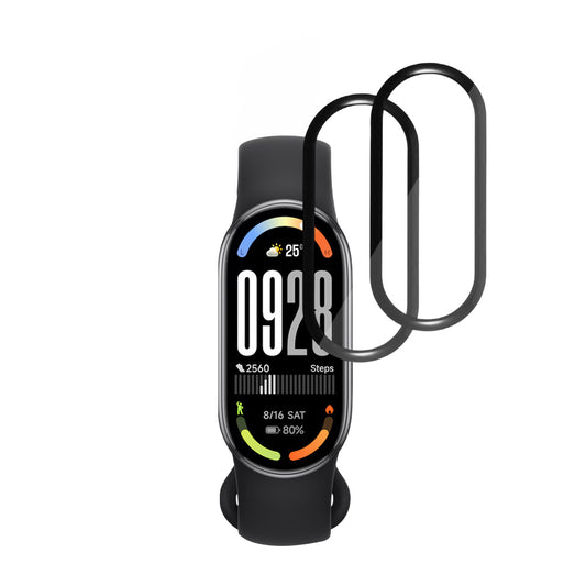 Skyddsfilm Techsuit Nano Flex för Xiaomi Smart Band 10, Set med 2 stycken, Plast, Svart