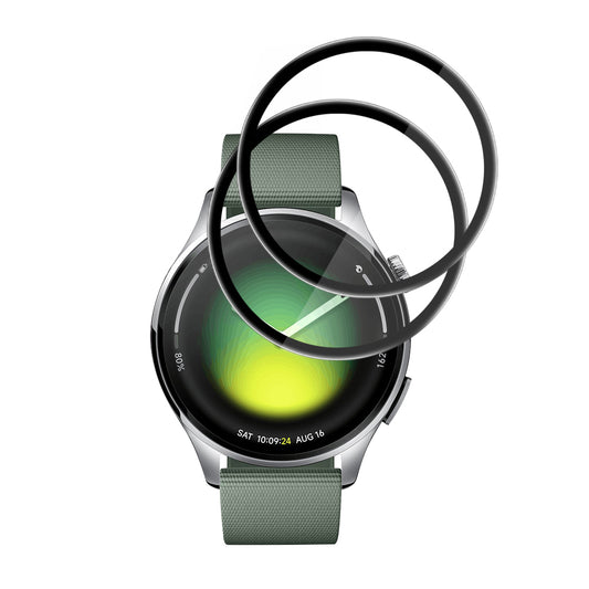 Skyddsfilm Techsuit Nano Flex för Xiaomi Watch 5, Set med 2 stycken, Plast, Svart