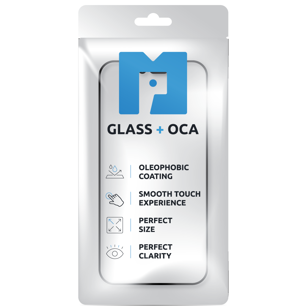 Skärmglas + OCA MP kompatibelt med Apple iPhone 14 Plus, Svart