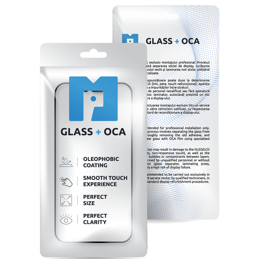 Skärmglas + OCA MP kompatibelt med Apple iPhone 15, Svart