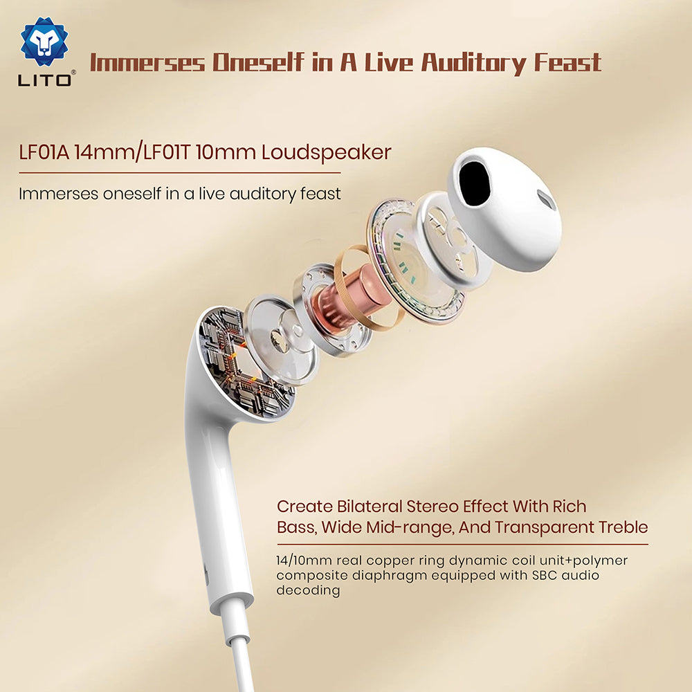 Handsfree 3.5mm Lito LF01A, Vit