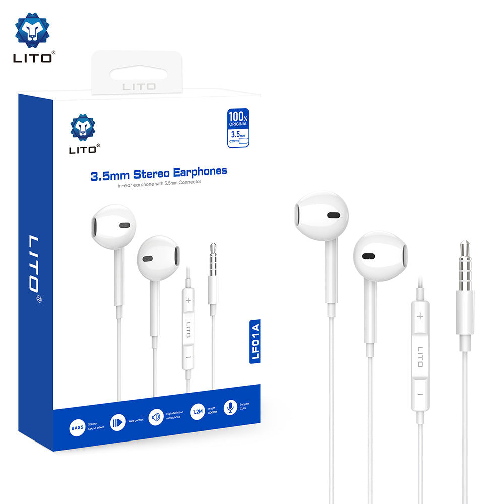 Handsfree 3.5mm Lito LF01A, Vit