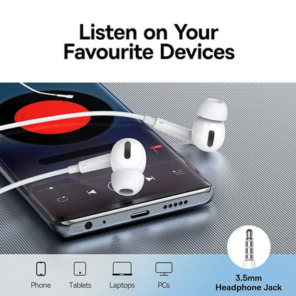Handsfree 3.5mm Baseus Encok H18, Vit