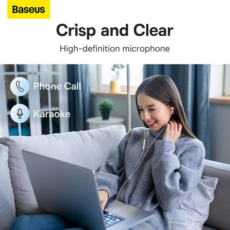 Handsfree 3.5mm Baseus Encok H18, Vit
