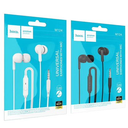 Handsfree 3.5mm HOCO M124, Svart