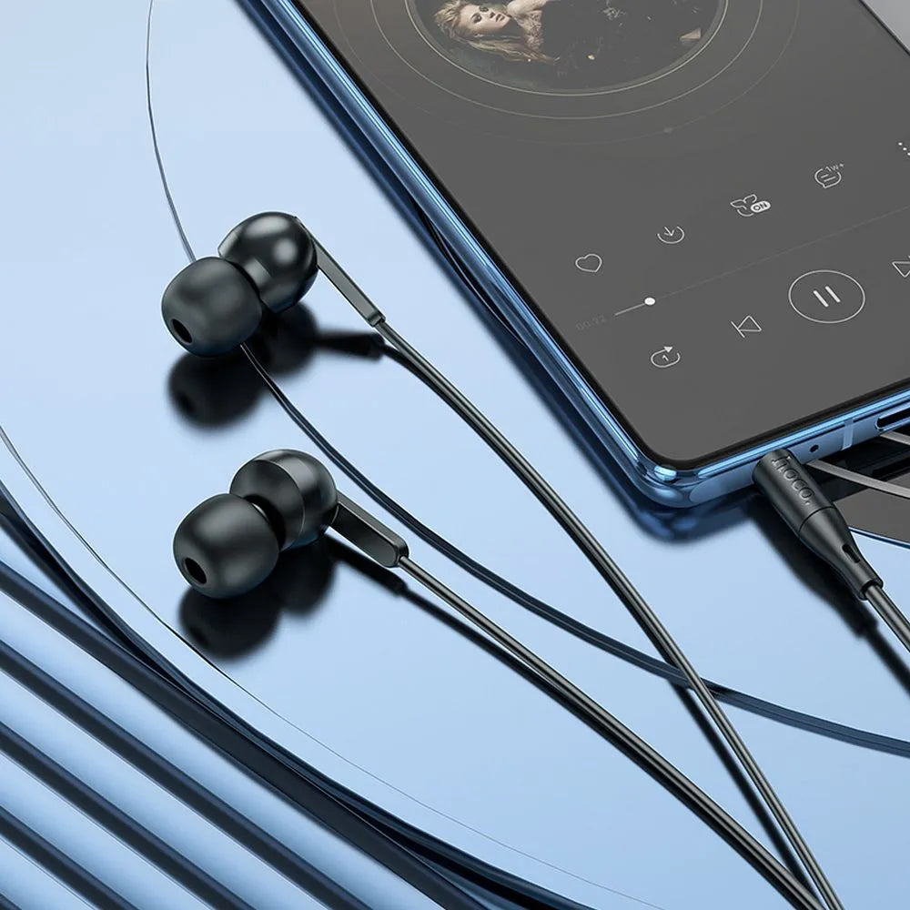 Handsfree 3.5mm HOCO M124, Svart