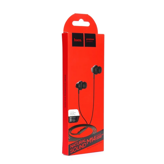 Handsfree 3.5mm HOCO M14, Svart