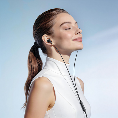 Handsfree 3,5 mm / USB-C HOCO M119A, Svart