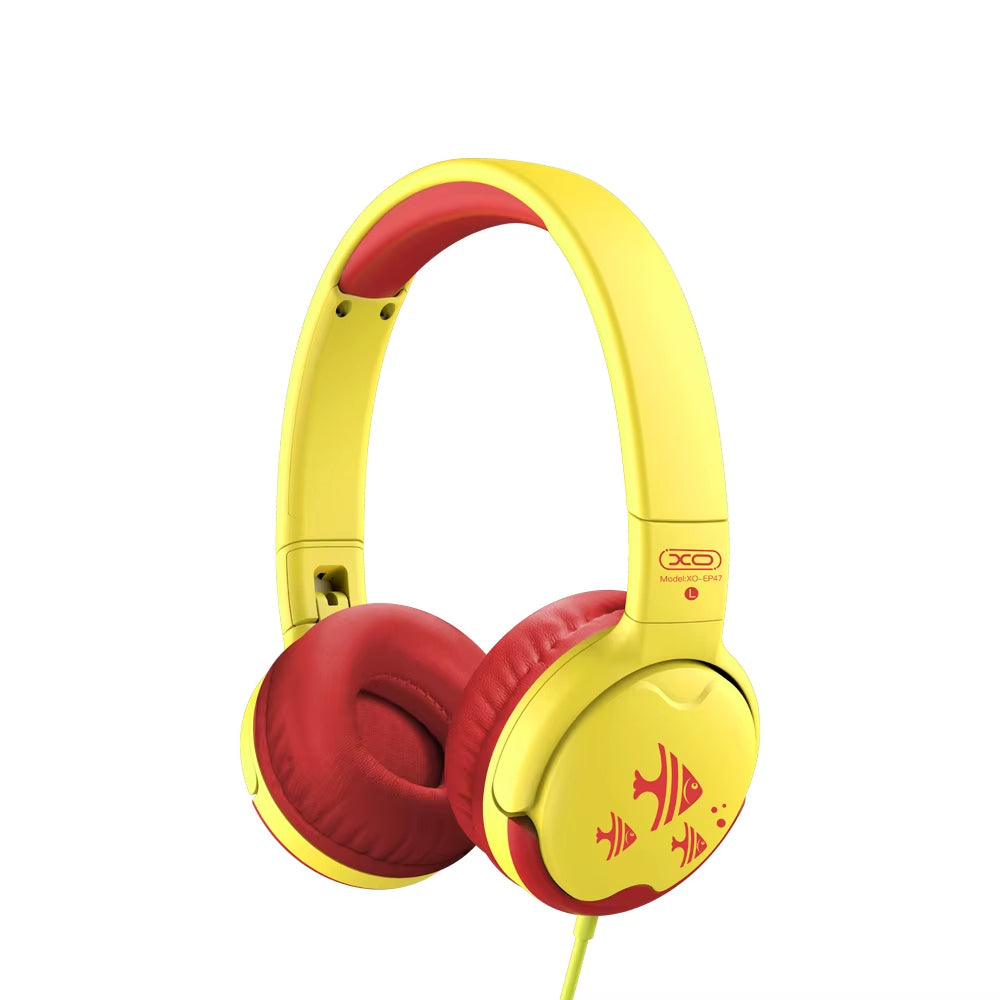 3.5mm XO Design EP47 Study Kids Headphones, Yellow